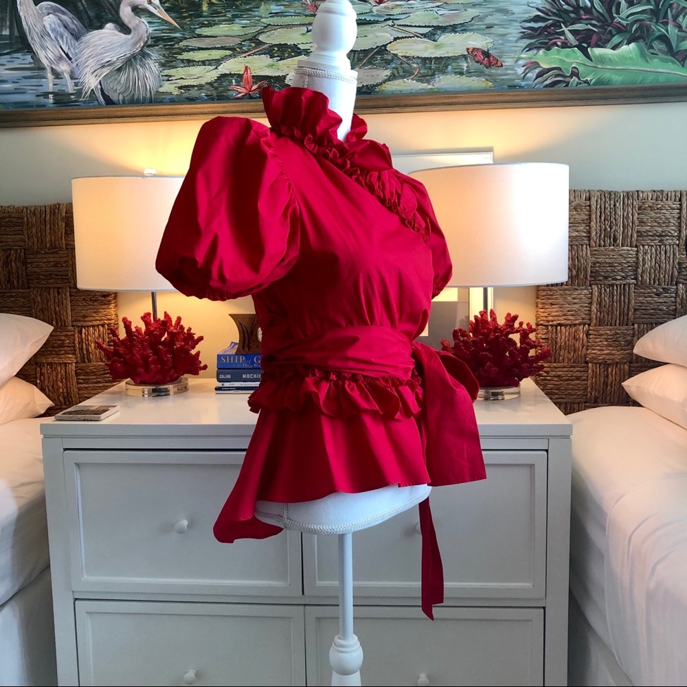 ♥️Alexa Chung Ted Ruffled Wrap Blouse - Picture 5 of 8